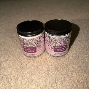 Bath & Body Works A Thousand Wishes Candle Pair - Pink with Black Lids